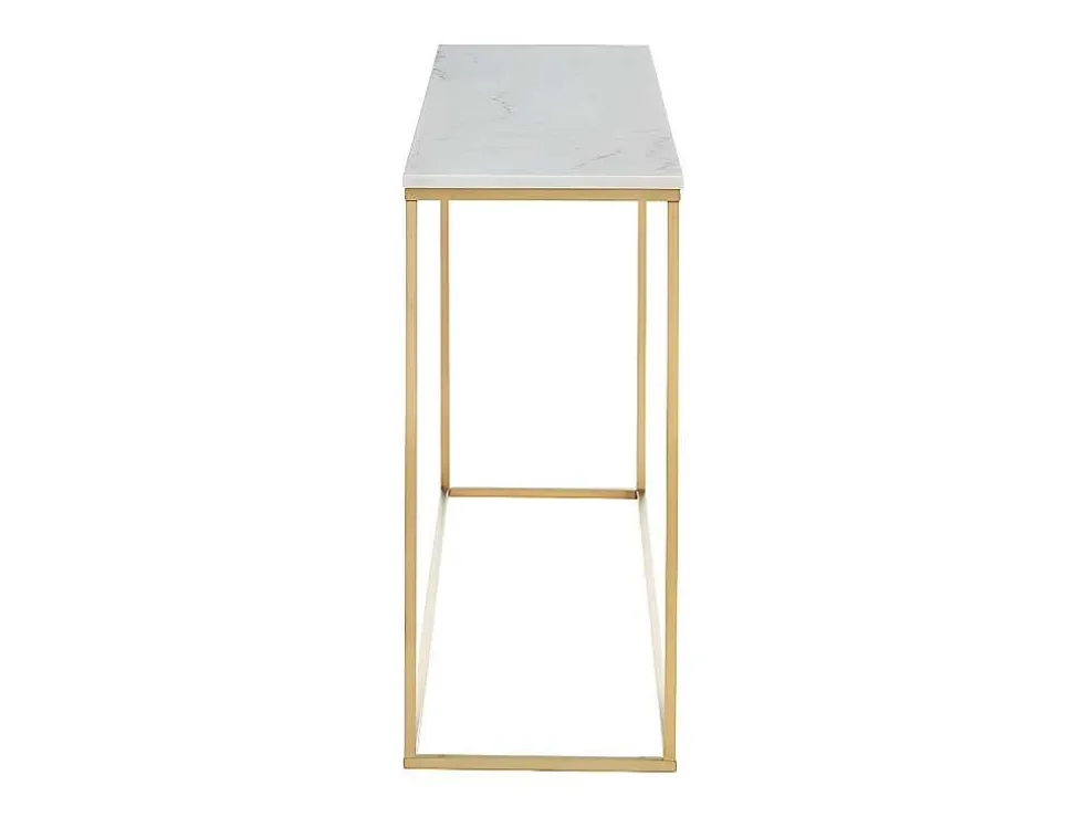Design Sidetable Aretha - Marmer En Metaal - Wit En Goudkleurig - Van Pascal Morabito