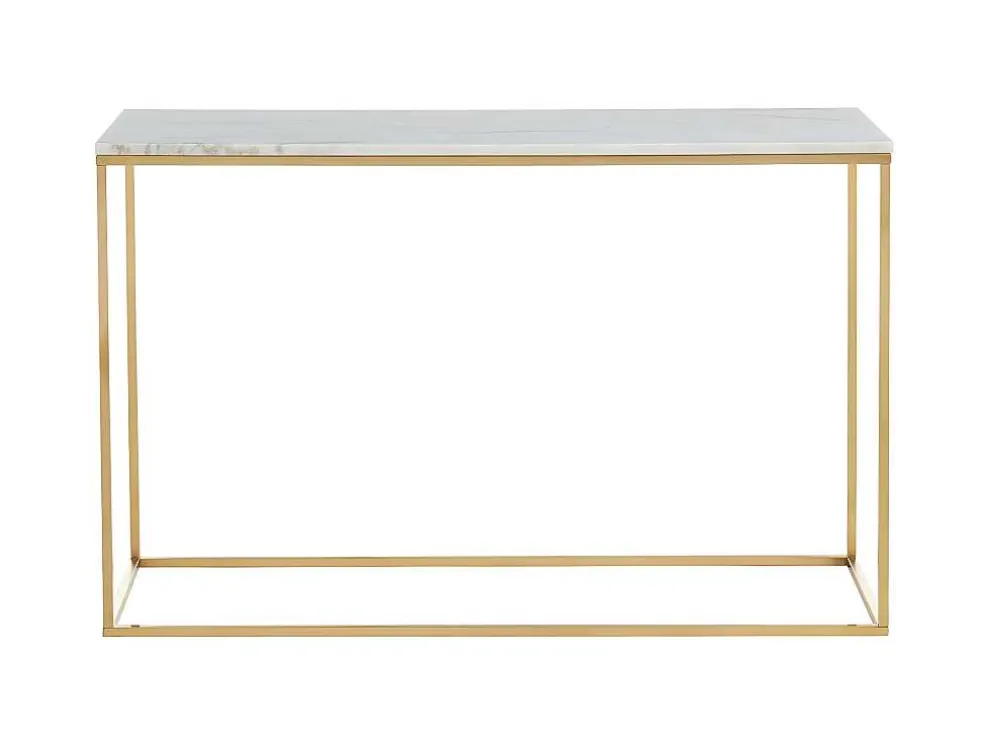 Design Sidetable Aretha - Marmer En Metaal - Wit En Goudkleurig - Van Pascal Morabito