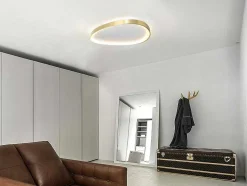 Design-Plafondlamp Met Variabele Ledverlichting - Aluminium En Metaal - D65 - Goudkleurig - Granby