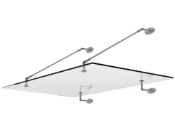 Deurluifel Van Roestvrij Staal 150 X 100 Cm Plat En Kantelbaar, Zilver - Rami