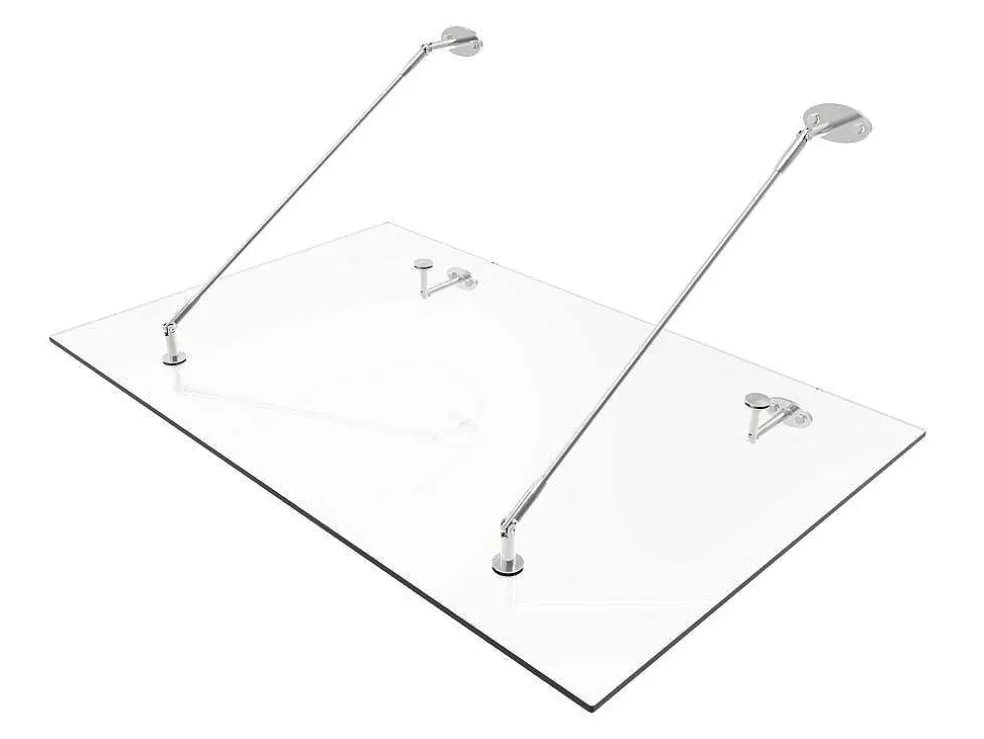 Deurluifel Van Roestvrij Staal 150 X 100 Cm Plat En Kantelbaar, Zilver - Rami