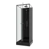 Douchecabine Met Omkeerbare Plaatsingsrichting En Aanpasbare Hoogte - Zwart - L90 X B90 X H213/232 Cm - Damilu