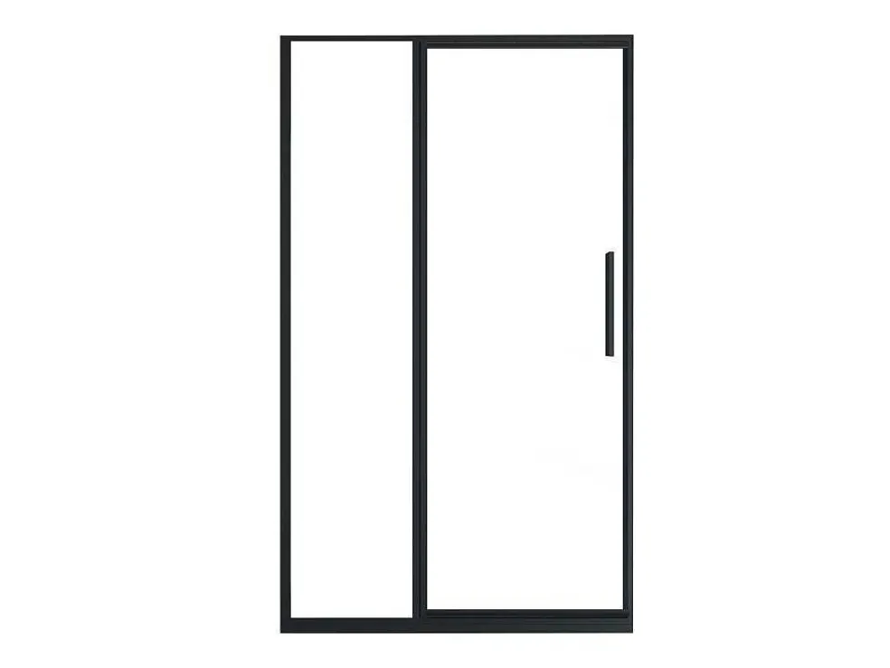 Douchedeur In Industriele Stijl - Zwart Mat - 120 X 195 Cm - Toroni