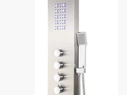 Douchekolom Felicita Met Thermostaatkraan, Balneotherapie En Led-Verlichting - 20*165 Cm