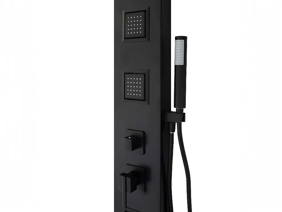 Douchekolom Met Massagestralen Tyra - Zwart - 20*150 Cm