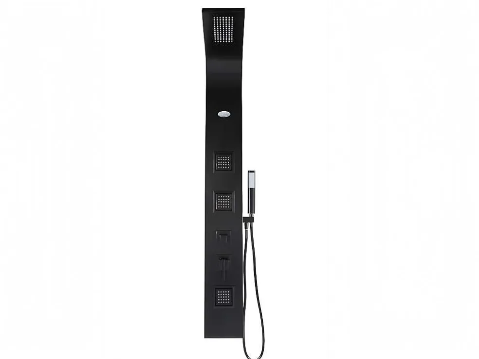 Douchekolom Met Massagestralen Tyra - Zwart - 20*150 Cm