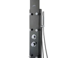 Douchekolom Met Massagestralen Evana - Zwart - 45 X 150 Cm