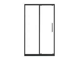 Doucheschuifdeur In Industriele Stijl - Zwart Mat - 120 X 195 Cm - Toroni