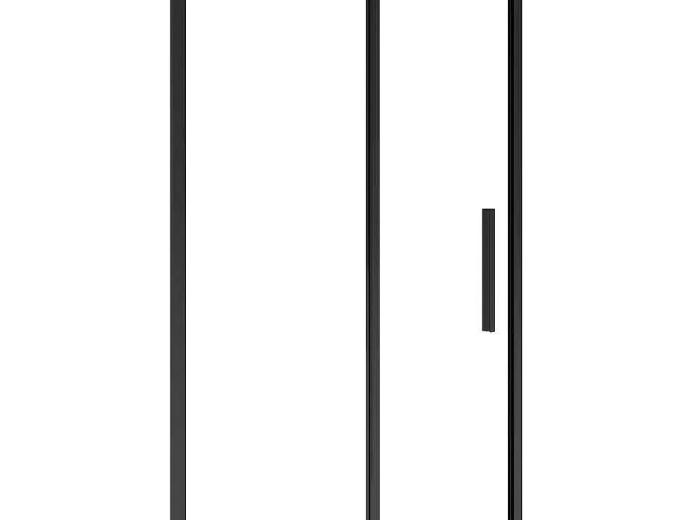 Doucheschuifdeur In Industriele Stijl - Zwart Mat - 120 X 195 Cm - Toroni