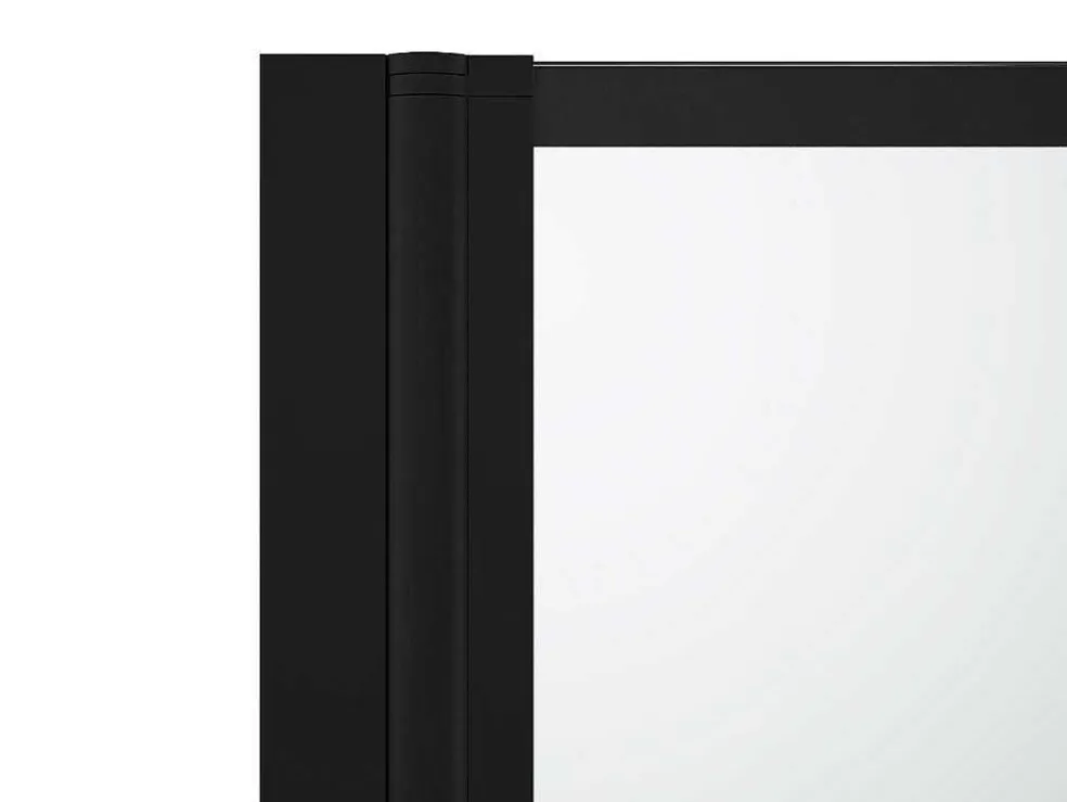 Draaibaar Badscherm Mat Zwart Werkplaats-Look - 80 X 140 Cm - Dolana