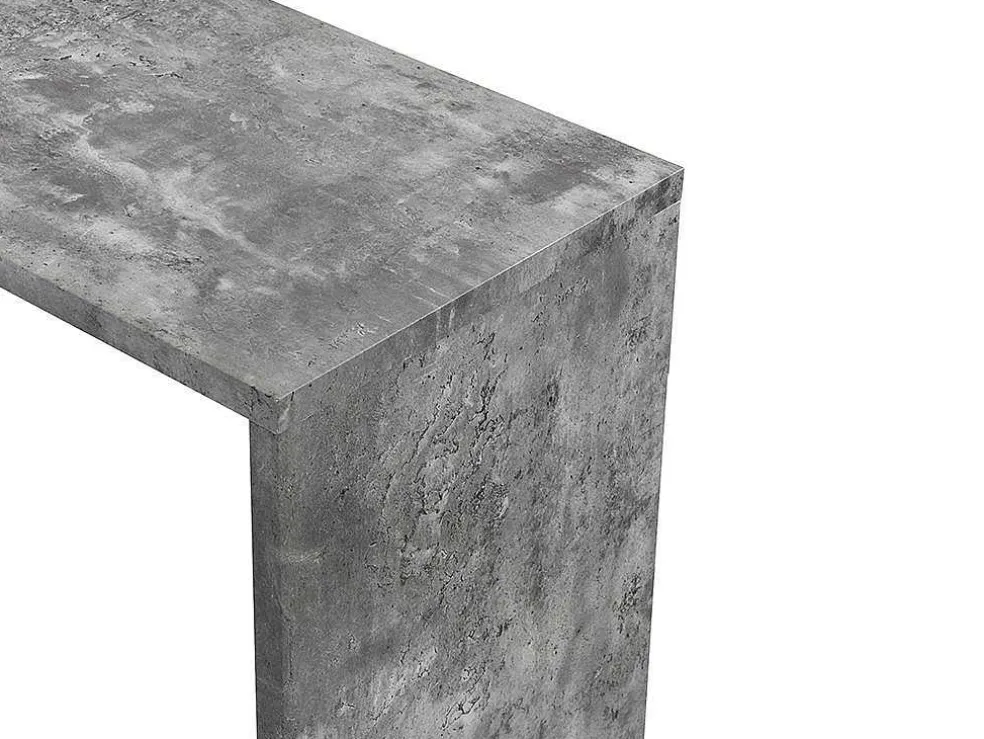Draaibaar Barmeubel Eldir - 2 Deuren, 1 Lade En 1 Nis - Mdf - Witgelakt & Betonkleur