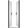 Draaibare Douchedeur - 80 X 195 Cm - Zwart Mat - Gehard Glas - Sarasota