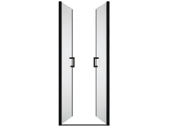Draaibare Douchedeur - 80 X 195 Cm - Zwart Mat - Gehard Glas - Sarasota