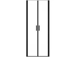 Draaibare Douchedeur - 80 X 195 Cm - Zwart Mat - Gehard Glas - Sarasota