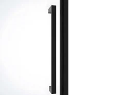 Draaibare Douchedeur Van Matzwart Metaal - Industriele Stijl - 80 X 195 Cm - Tamri