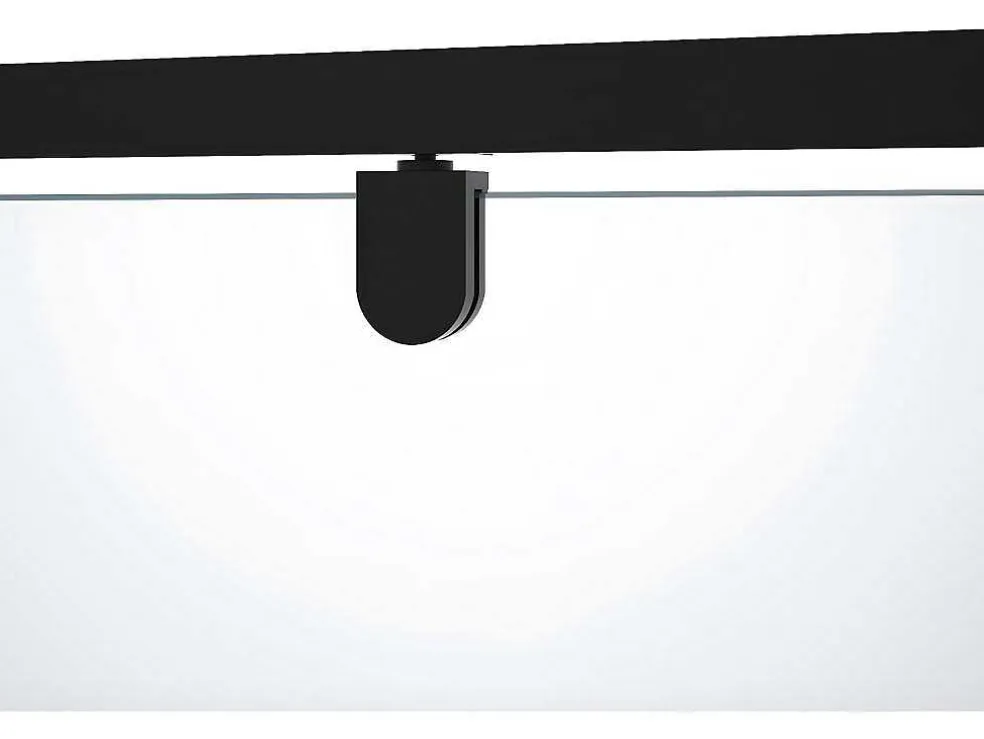 Draaibare Douchedeur Van Matzwart Metaal - Industriele Stijl - 90 X 195 Cm - Tamri