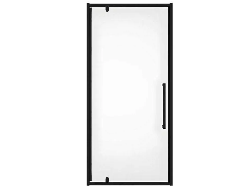 Draaibare Douchedeur Van Matzwart Metaal - Industriele Stijl - 90 X 195 Cm - Tamri