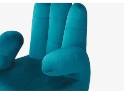Draaibare Fauteuil Hand Catchy Van Fluweel - Eendenblauw