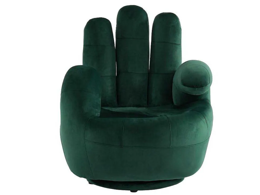 Draaibare Fauteuil Hand Catchy Van Fluweel - Spargroen