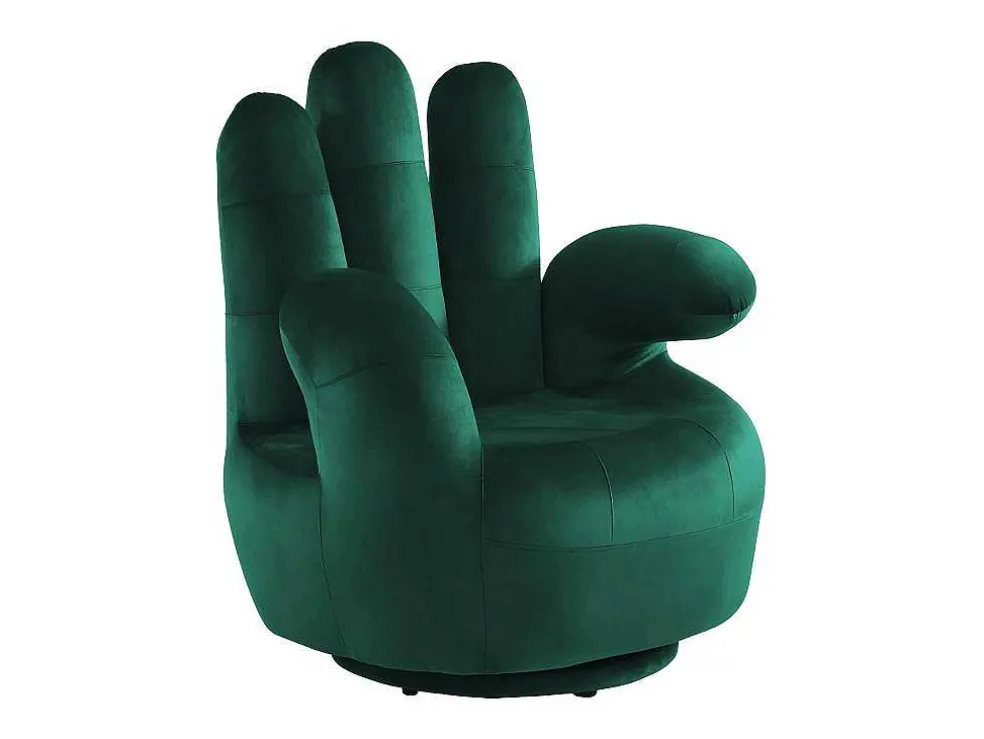 Draaibare Fauteuil Hand Catchy Van Fluweel - Spargroen