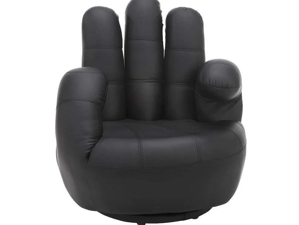 Draaiende Fauteuil Catchy Van Kunstleer - Zilverkleurig
