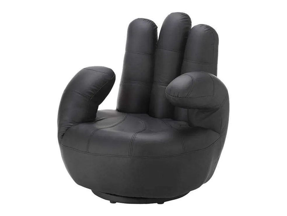 Draaiende Fauteuil Catchy Van Kunstleer - Zwart