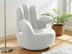 Draaiende Fauteuil Catchy Van Kunstleer - Wit