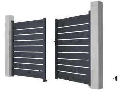 Draaihek Van Aluminium - Antraciet - L305Xh183 Cm - Primo