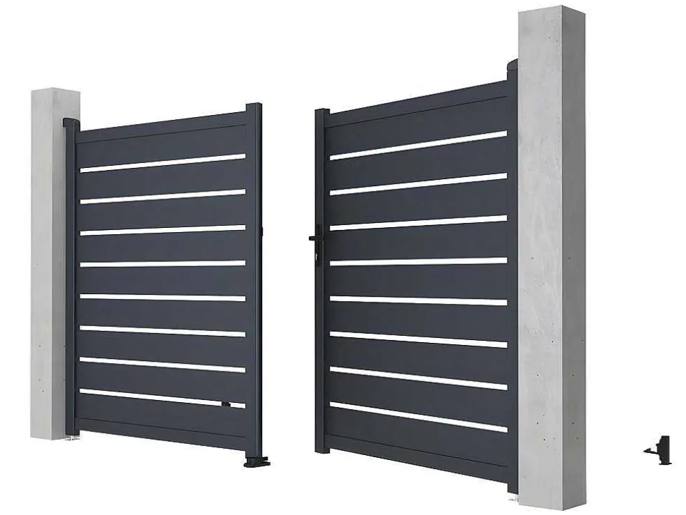 Draaihek Van Aluminium - Antraciet - L305Xh183 Cm - Primo