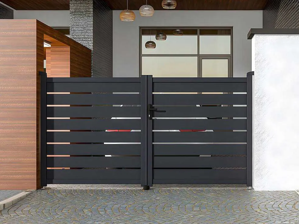 Draaihek Van Aluminium - Antraciet - L305Xh183 Cm - Primo