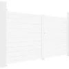 Draaipoort Van Aluminium B355 X H181 Cm Wit - Nazario