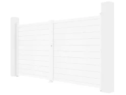 Draaipoort Van Aluminium B355 X H181 Cm Wit - Nazario