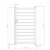 Draaipoort Van Aluminium Antraciet - L103 X 181 Cm - Nazario