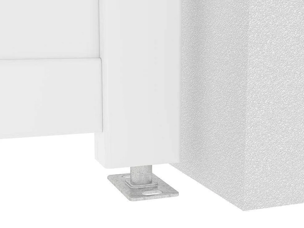 Draaipoort Van Aluminium B397 X H181 Cm Wit - Nazario