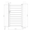 Draaipoort Van Aluminium Antraciet - L103 X 166 Cm - Nazario