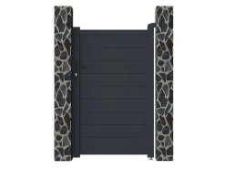 Draaipoort Van Aluminium Antraciet - L103 X 166 Cm - Nazario