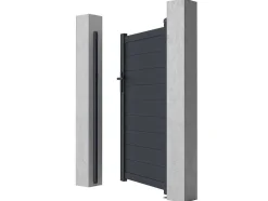 Draaipoort Van Aluminium Antraciet - L103 X 166 Cm - Nazario