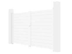 Draaipoort Van Aluminium L305 X H181 Cm Wit - Nazario