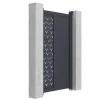 Draaipoort Van Aluminium Met Motieven - Halfopengewerkt - L. 103 X H. 181 Cm - Antraciet - Gregor