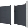 Draaipoort Van Aluminium Antraciet - L305 X 166 Cm - Nazario