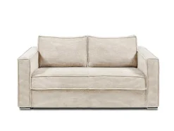 Driezits Express Slaapbank Van Ribfluweel - Beige - Loreto