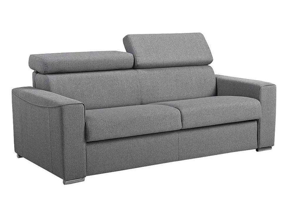 Driezits Express-Bedbank Van Stof Vizir - Grijs - Slaapafmeting 140 Cm