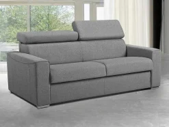 Driezits Express-Bedbank Van Stof Vizir - Grijs - Slaapafmeting 140 Cm