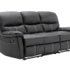 Driezits Relaxbank Canby - Kunstleer - Zwart