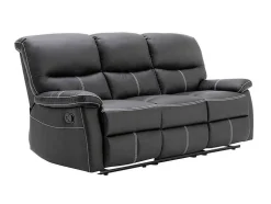 Driezits Relaxbank Canby - Kunstleer - Zwart