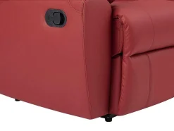 Driezits Relaxbank En Relaxfauteuil Van Leer Aroma - Rood