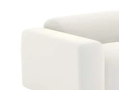 Driezitsbank En Fauteuil Van Witte Bouclestof Pogni Van Maison Cephy