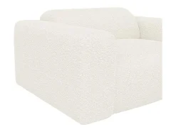 Driezitsbank En Fauteuil Van Witte Bouclestof Pogni Van Maison Cephy