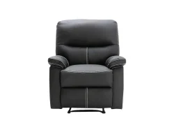 Driezitsbank En Relaxfauteuil Canby - Kunstleer - Zwart