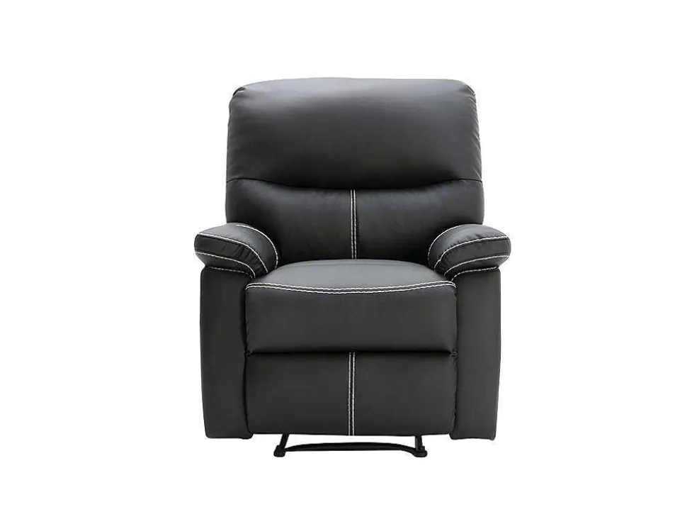 Driezitsbank En Relaxfauteuil Canby - Kunstleer - Zwart